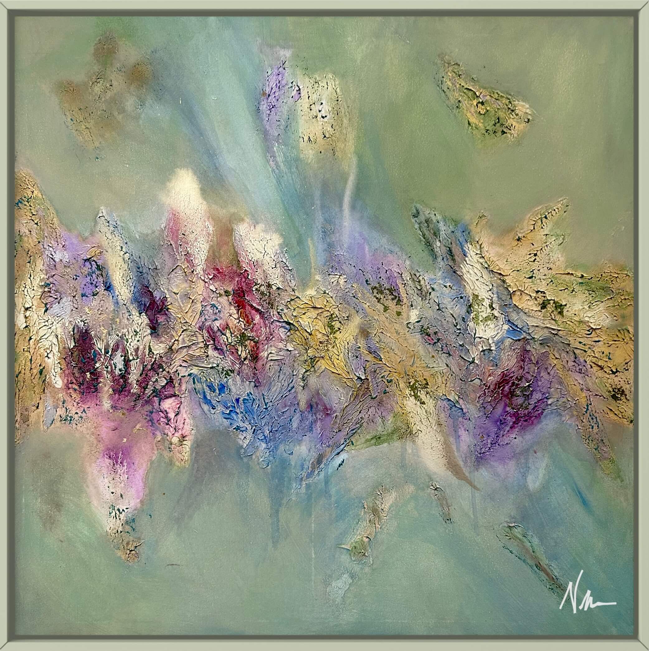 Cosmos In Colour - AMAZONITE - 100x100cm