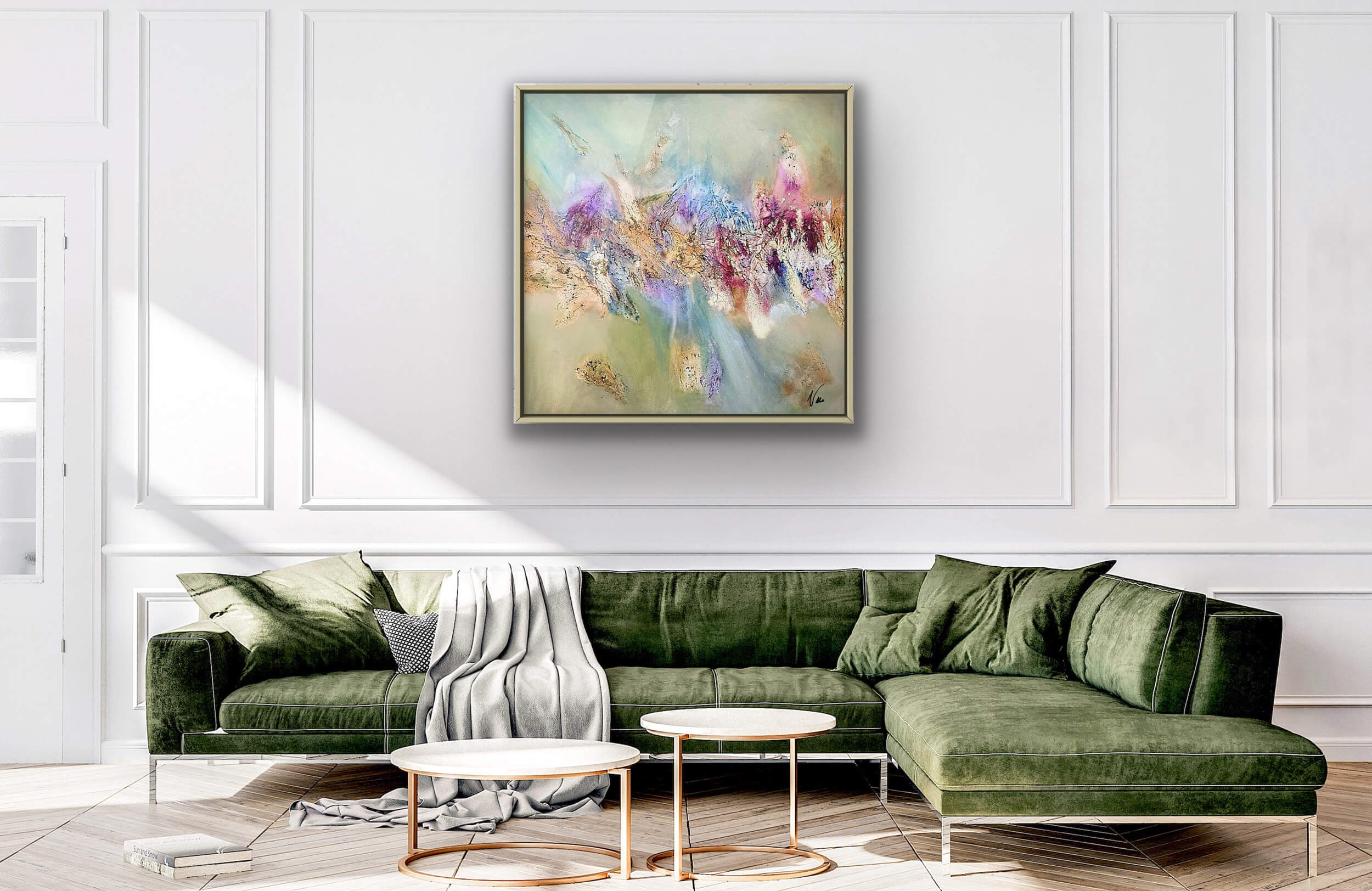 Cosmos In Colour - AMAZONITE - 100x100cm - Interior