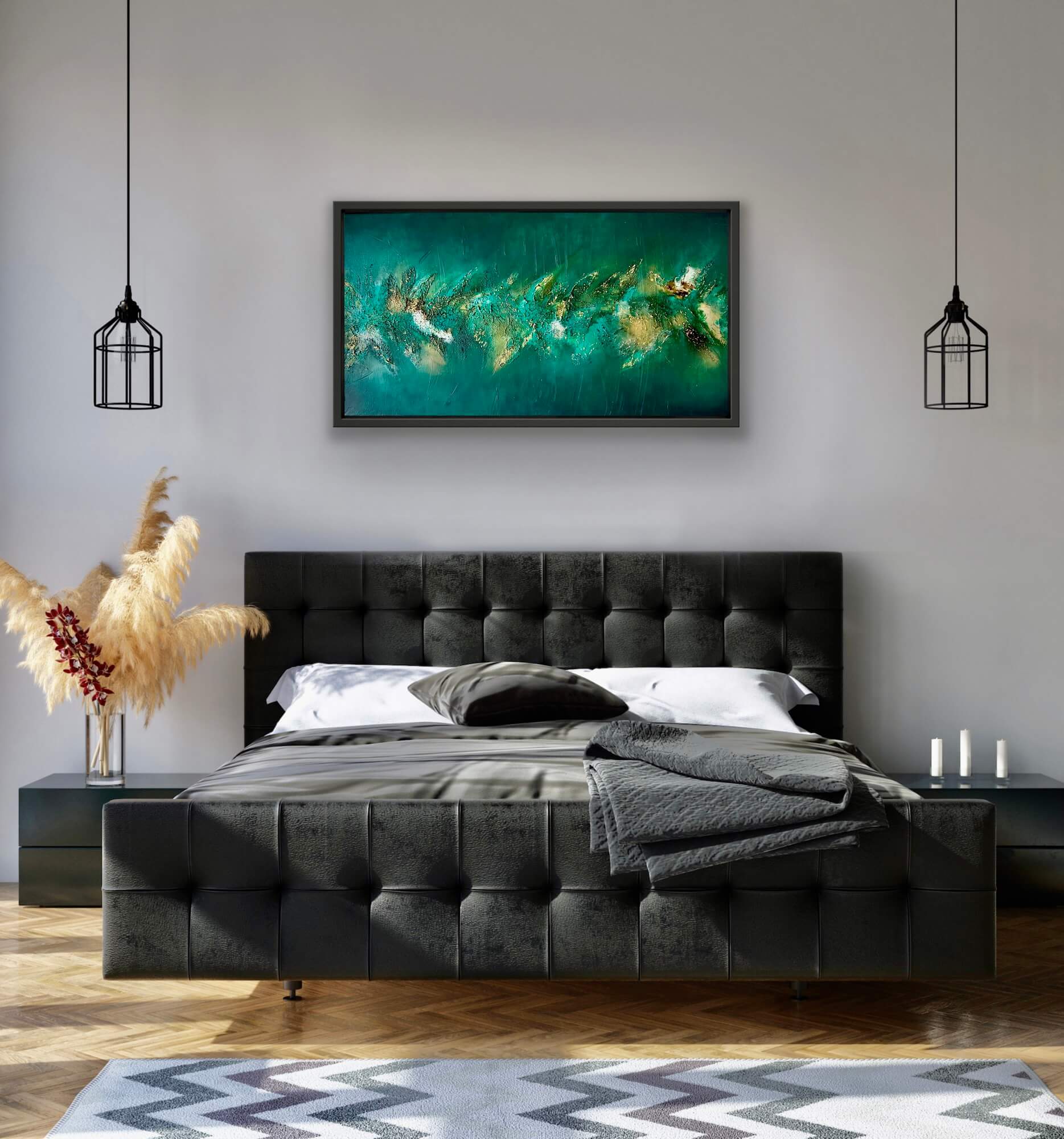 Cosmos In Colour - EMERALD - 50x100cm - Interior