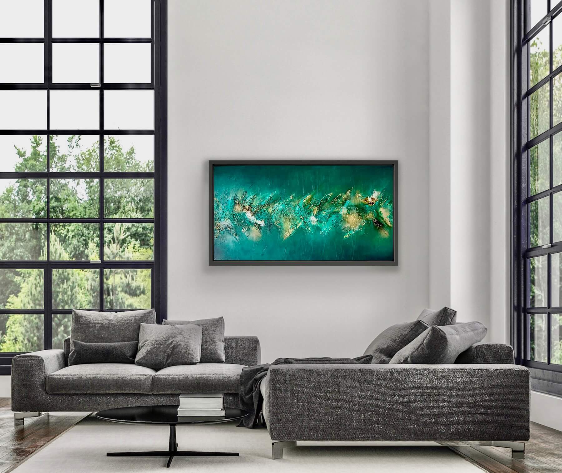 Cosmos In Colour - EMERALD - 50x100cm - Interior 2