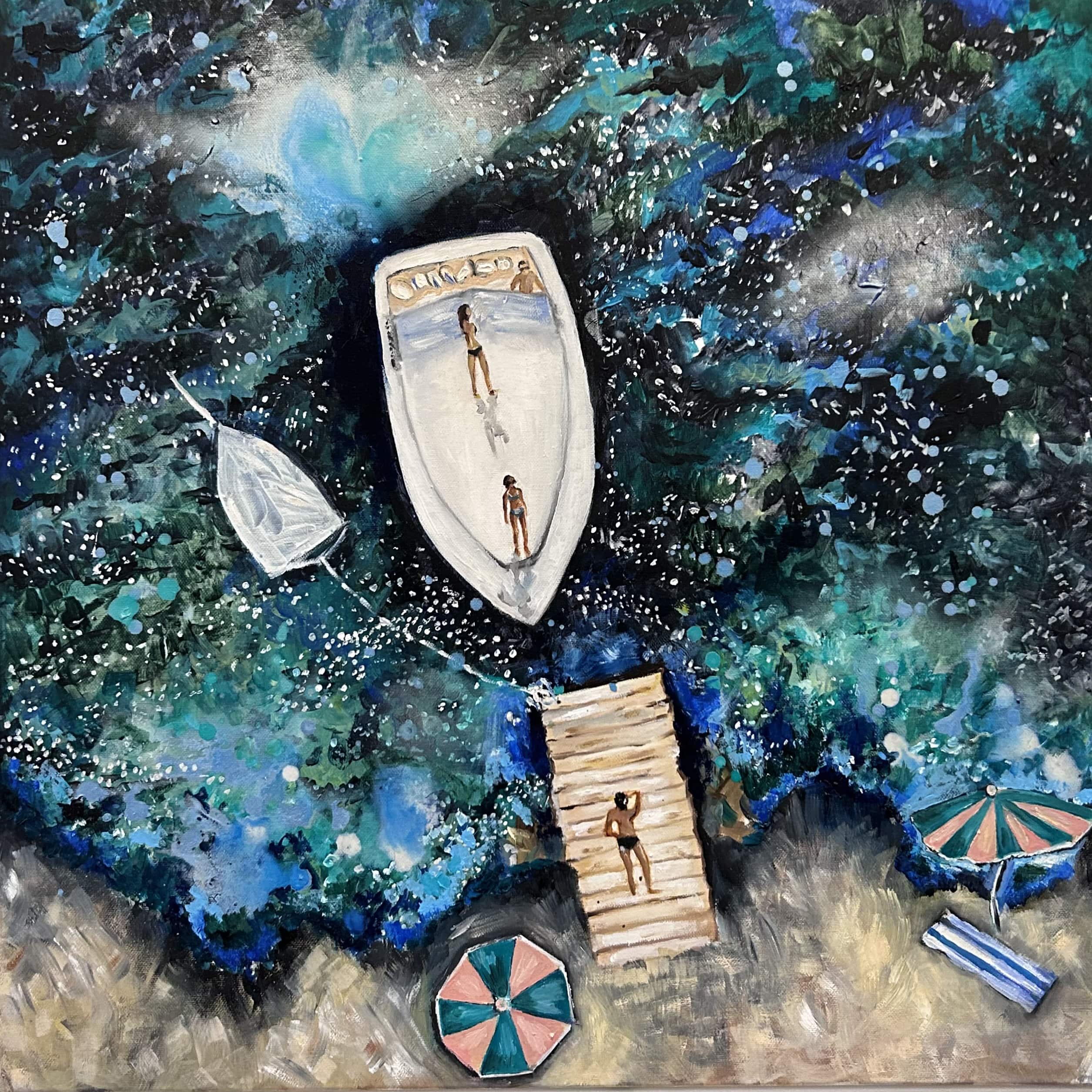 The Legacy Of The Ocean III - Speedboats - 50x50cm