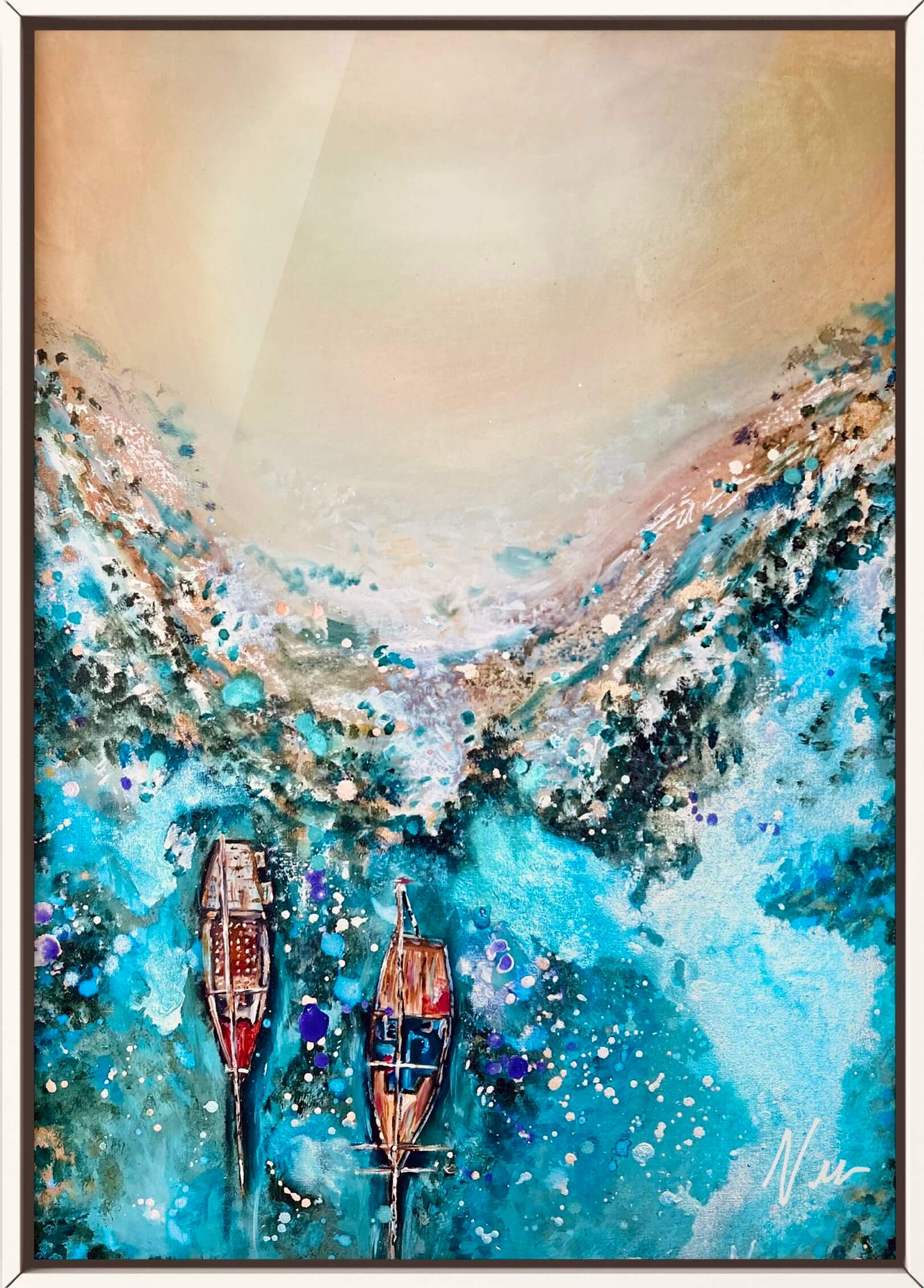 The Legacy Of The Ocean II - Fishing Boats On The Antiguan Shore - 80x60cm