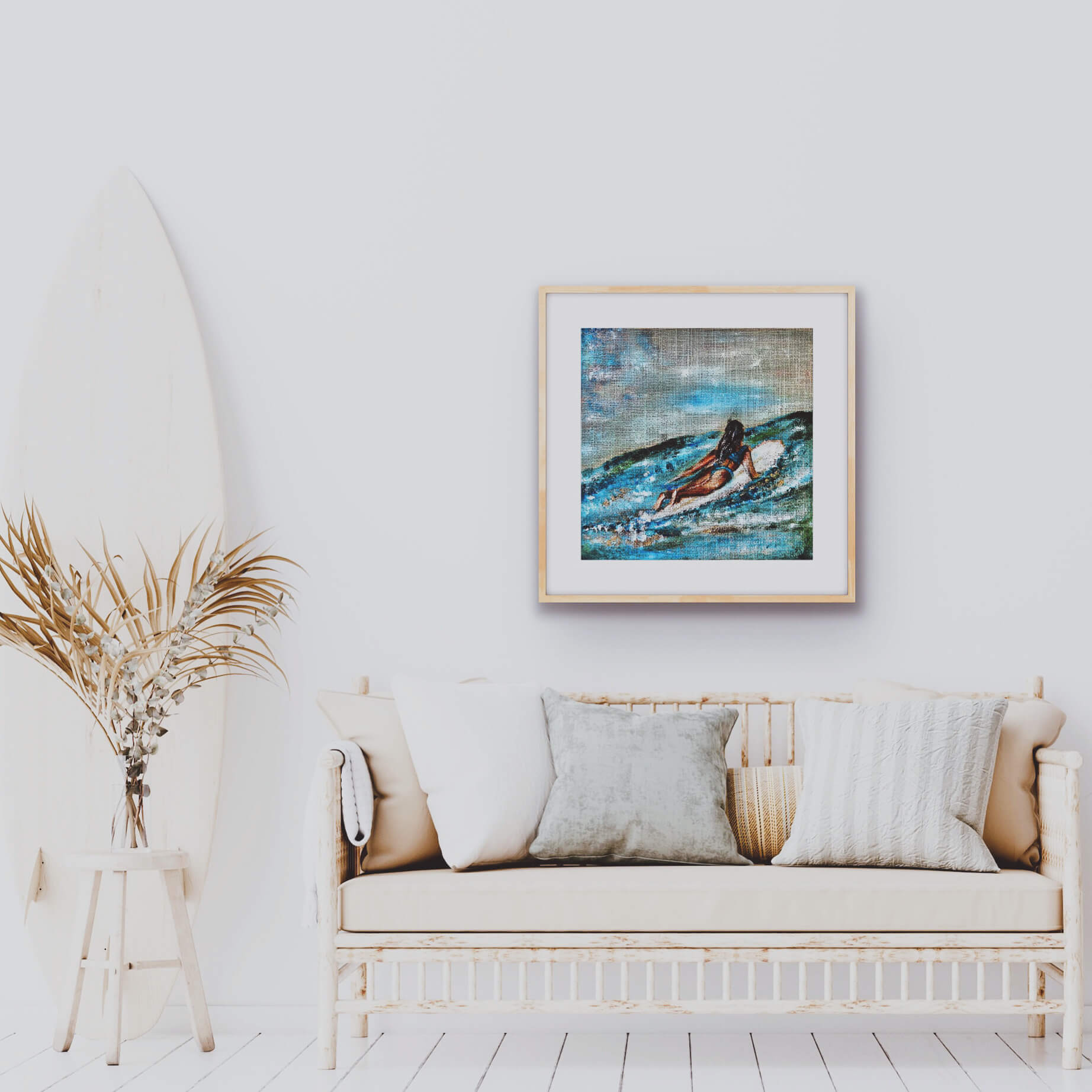 Making Waves IV - Jude Takes The Tide - 30x30cm - Interior